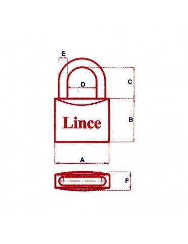 CANDADO LATON 300/15 ARCO NORMAL LINCE