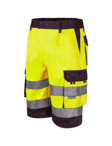 BERMUDA ALTA VISIBILIDAD AMA.FLUOR/MARINO T-2XL