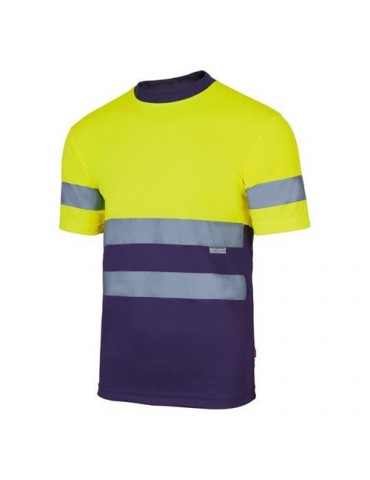 CAMISETA ALTA VISIBILIDAD AMA.FLUOR/MARINO T- XL