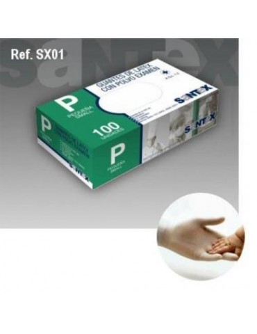 GUANTE LATEX 100 UNIDADES TALLA XP SX01