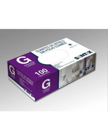 GUANTE NITRILO AZUL S/POLVO 100 UD. T/P GD21BB