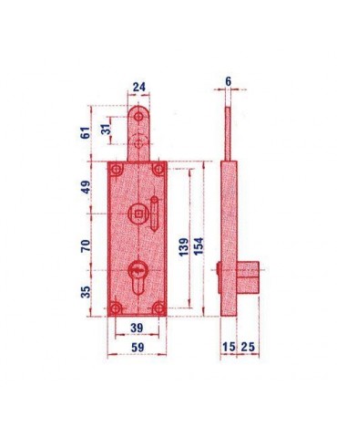 CERRADURA PUERTA METALICA 5512 HZ LINCE
