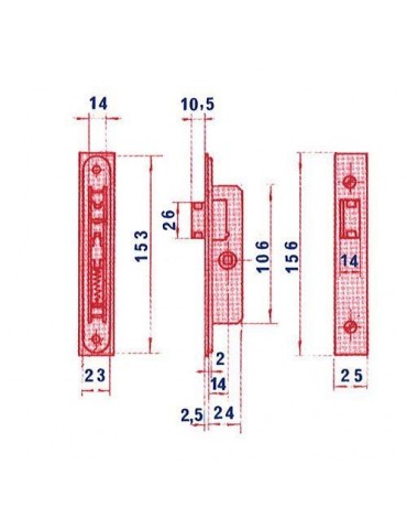 CERRADURA PUERTA METALICA 5553/14 LINCE