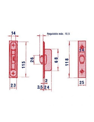 CERRADURA PUERTA METALICA 5554/14 LINCE