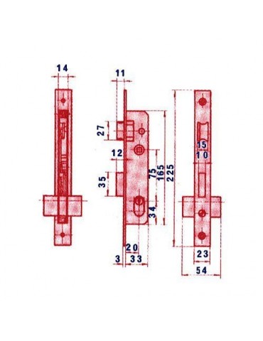 CERRADURA PUERTA METALICA 5560/20 HZ LINCE