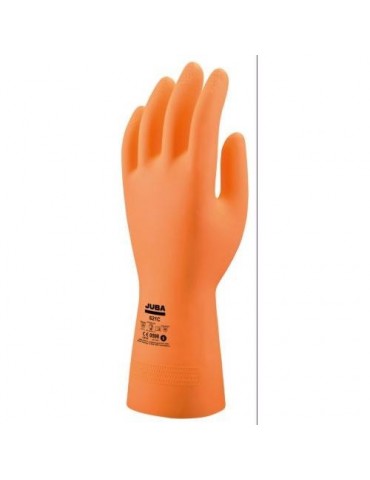 GUANTE SIN SOPORTE LATEX QUIMICO NARANJA T-10