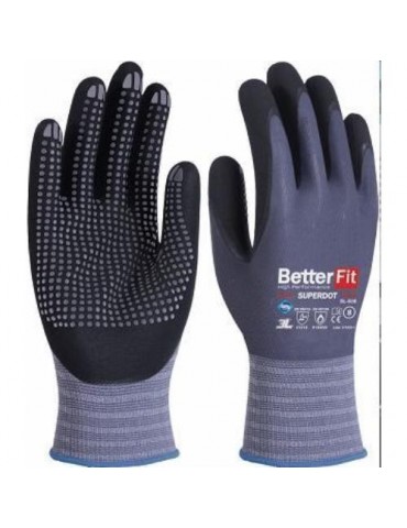 GUANTE NITRILO BETTERFIT SUPERDOT BL-008 T-9