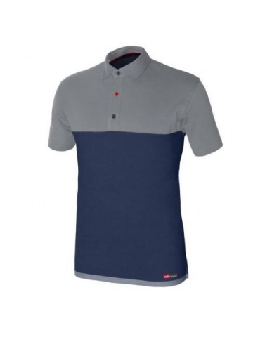 POLO STRETCH AZUL/GRIS M/CORTA 8774 T-XL