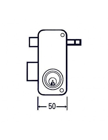 CERRADURA SOBREPONER 2556 AP 50 IZDA. MCM