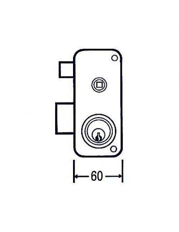 CERRADURA SOBREPONER 2556 BP 60 DCHA. MCM