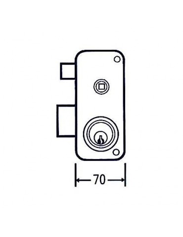 CERRADURA SOBREPONER 2556 BPR 70 DCHA. MCM
