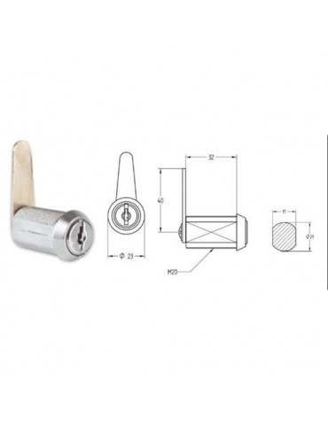 BOMBILLO ZAMAK CROMO LENGUETA RECTA 135MC40