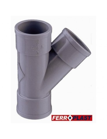 INJERTO PVC GRIS HM.-HM. 45º 40 MM. 205334