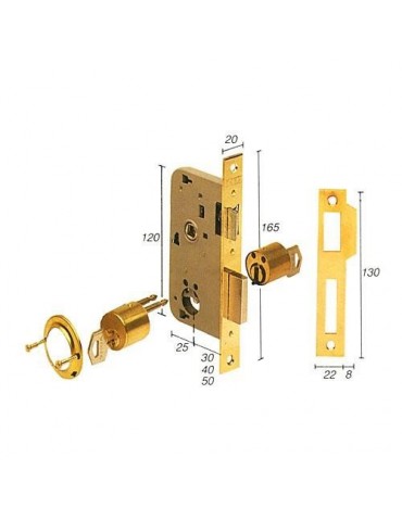 CERRADURA EMBUTIR 2000/40 HL TESA