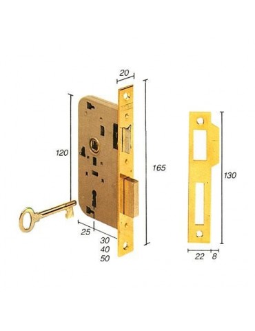 CERRADURA EMBUTIR 2002/30 HL TESA