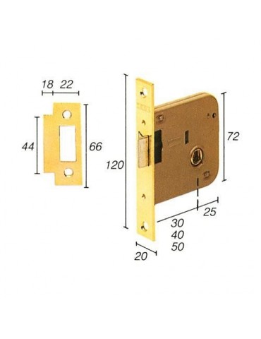 CERRADURA EMBUTIR 2005/30 HL TESA