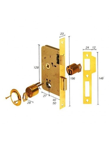 CERRADURA EMBUTIR 2010/50 HL TESA