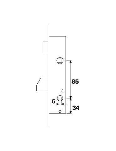 CERRADURA PUERTA METALICA 2214/28/AI TESA
