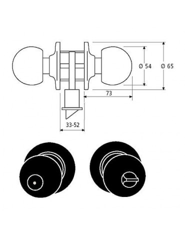 POMO SERIE 3903 UO/ CROMO MATE TESA