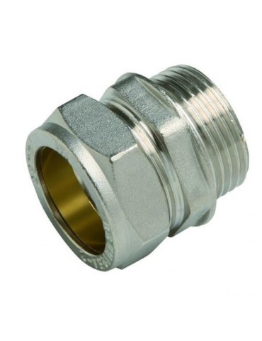ENLACE COMPRESION RECTO MACHO COBRE 15X1/2