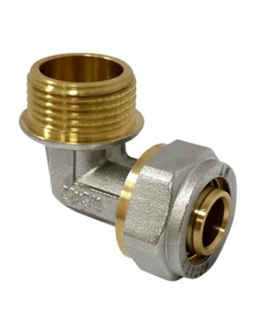 ENLACE COMPRESION CODO MULTICAPA DN16X1/2