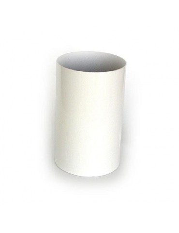 TUBO LISO 100 CM. 125 MM. ALUMINIO BLANCO