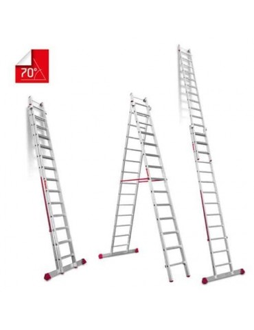 ESCALERA MULTIUSO DE DOS TRAMOS CON 14 PELDAÑOS