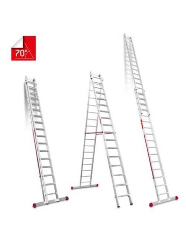 ESCALERA MULTIUSO DE DOS TRAMOS CON 17 PELDAÑOS