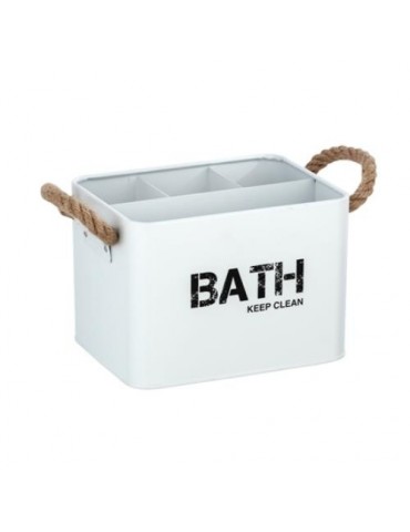 CESTA DE BAÑO CON COMPARTIMENTOS GARA BLANCO 23700