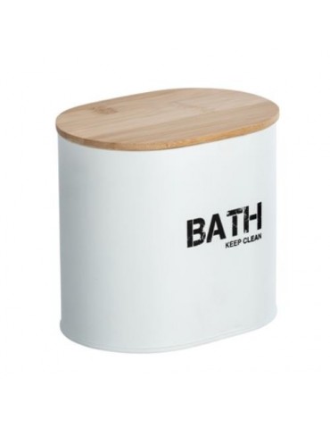 CESTA DE BAÑO CON TAPA GARA BLANCO 23699