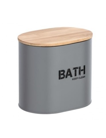 CESTA DE BAÑO CON TAPA GARA GRIS 23701