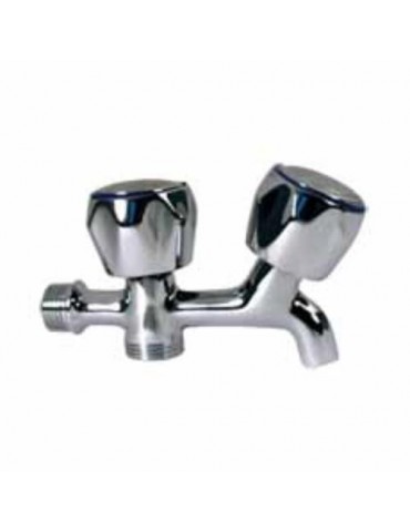 GRIFO LAVADORA DOBLE VOLANTE METAL CR. 1/2 BL