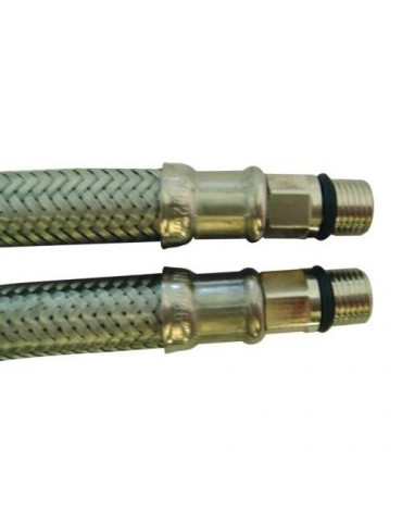 JUEGO CONEXION INOX. GRIFERIA 3/8" 10X100 35MM