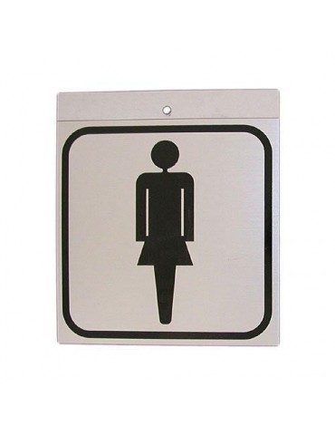 PICTOGRAMA ALUMINIO 12X12 SILUETA MUJER 055