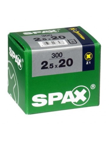 TORNILLO SPAX C/PL POZI BRICO. 2.5X20 C/300 UDS