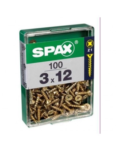 TORNILLO SPAX C/PL POZI BRICO. 3.0X12 C/100 UDS