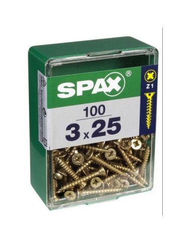 TORNILLO SPAX C/PL POZI BRICO. 3.0X25 C/100 UDS