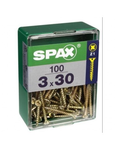 TORNILLO SPAX C/PL POZI BRICO. 3.0X30 C/100 UDS