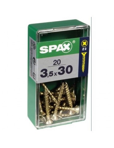 TORNILLO SPAX C/PL POZI BRICO. 3.5X30 C/20 UDS