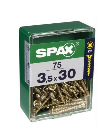 TORNILLO SPAX C/PL POZI BRICO. 3.5X30 C/75 UDS