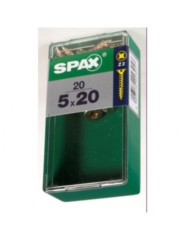 TORNILLO SPAX C/PL POZI BRICO. 5.0X20 C/20 UDS