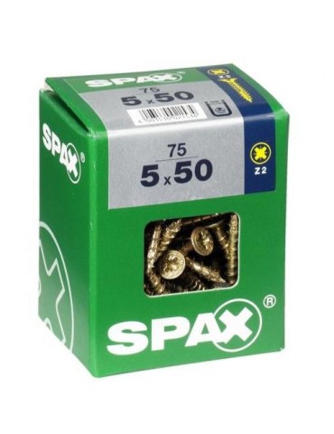 TORNILLO SPAX C/PL POZI BRICO. 5.0X50 C/75 UDS