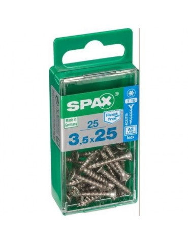 TORNILLO SPAX C/PL TORX INOX. 3.5X25 C/25 UDS