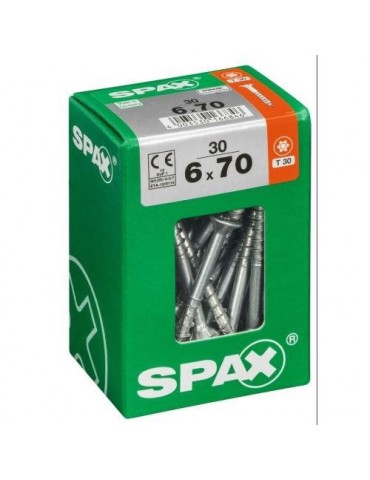 TORNILLO SPAX C/PL TORX WIROX 6.0X70 C/30 UDS