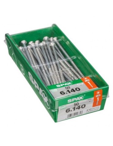 TORNILLO SPAX C/PL TORX WIROX 6.0X140 C/50 UDS