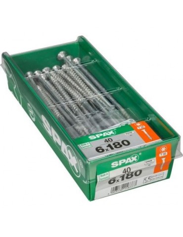 TORNILLO SPAX C/PL TORX WIROX 6.0X180 C/40 UDS