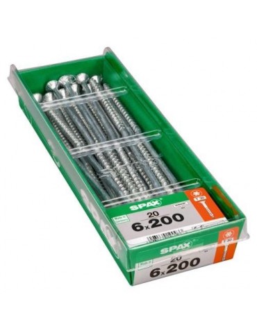 TORNILLO SPAX C/PL TORX WIROX 6.0X200 C/20 UDS