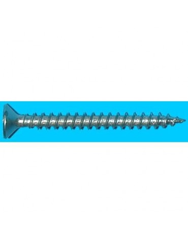 TORNILLO AGLOMERADO CABEZA PLANA 4X30 ZN. CAJA