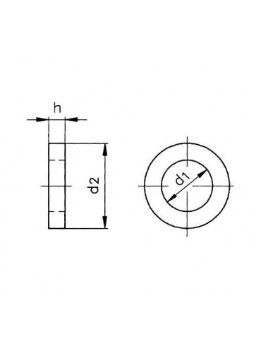 CENT. ARANDELA DIN-9021 INOX. A-2 14