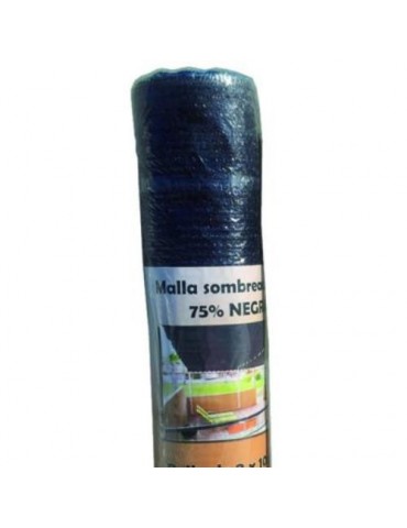ROLLO 2X10M MALLA SOMBREADORA NEGRA 75% SB210